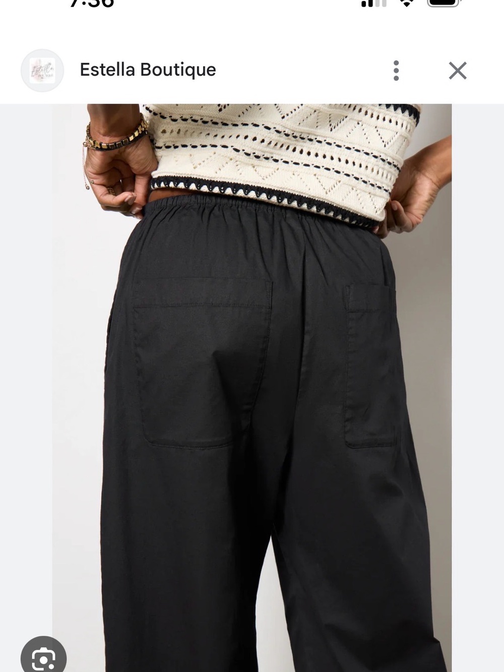 pistola Black Elastic-Waist Pants - totally sold out everywhere - Picture 2 of 12
